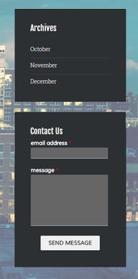 WordPress Form Sidebar