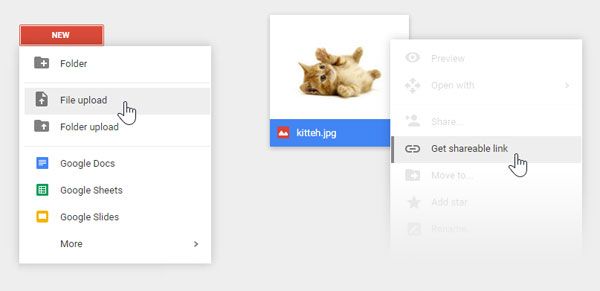 Link Images Using Google Drive