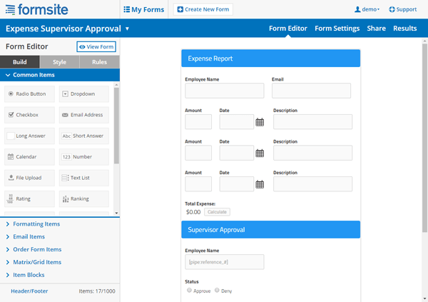 Formsite Makeover Form Builder