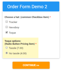 Order Forms Demo 2