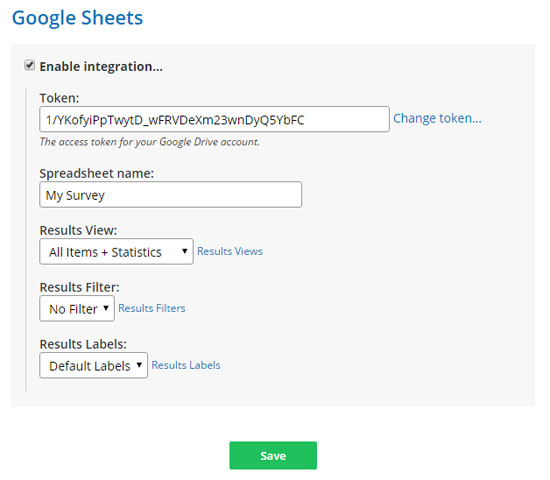 Formsite Google Sheets integration setup