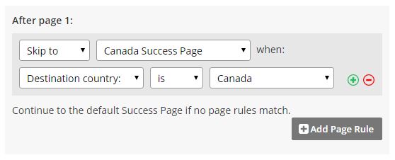 Formsite form page rules