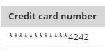 Formsite release credit card masking