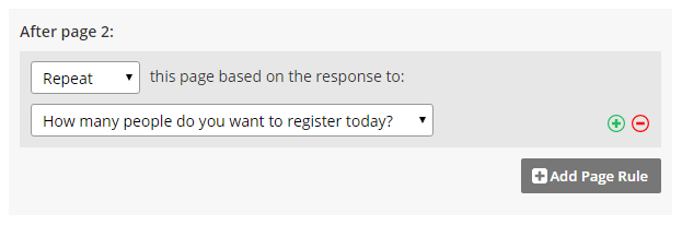 Formsite Multiple Answer Repeating Pages Rule