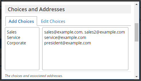 Formsite email routing