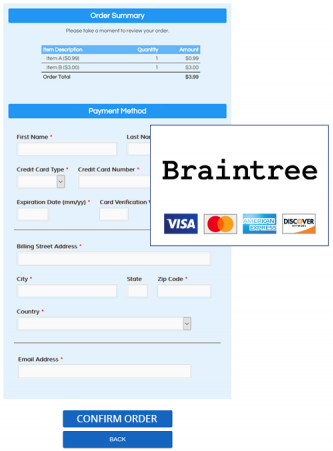 Formsite Braintree integration
