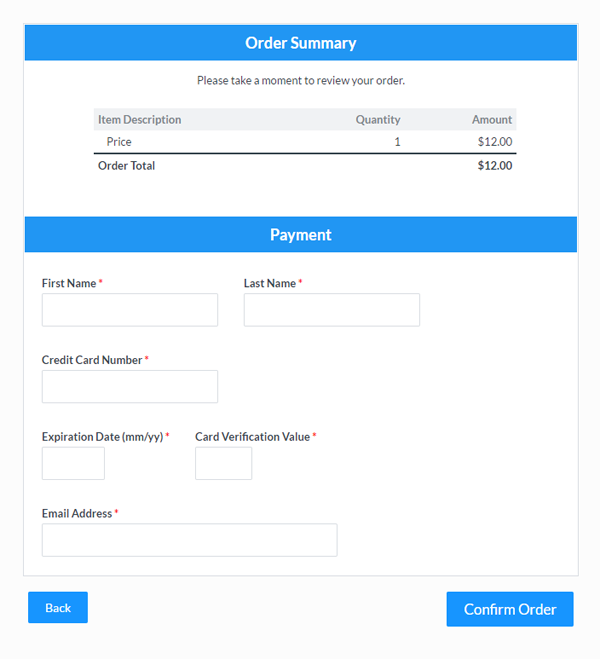 Formsite Braintree payment