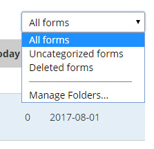 Formsite My Forms folders