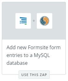 Formsite MySQL Zapier