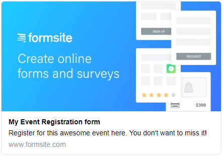 Formsite release social preview