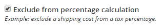 Formsite order form additions exclude from percentage