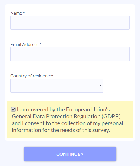 Formsite GDPR Rules example
