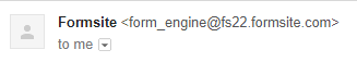 Formsite group email from address