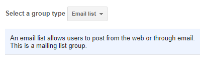 Formsite group email Google Group email list