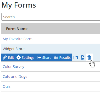 Formsite service level limits forms