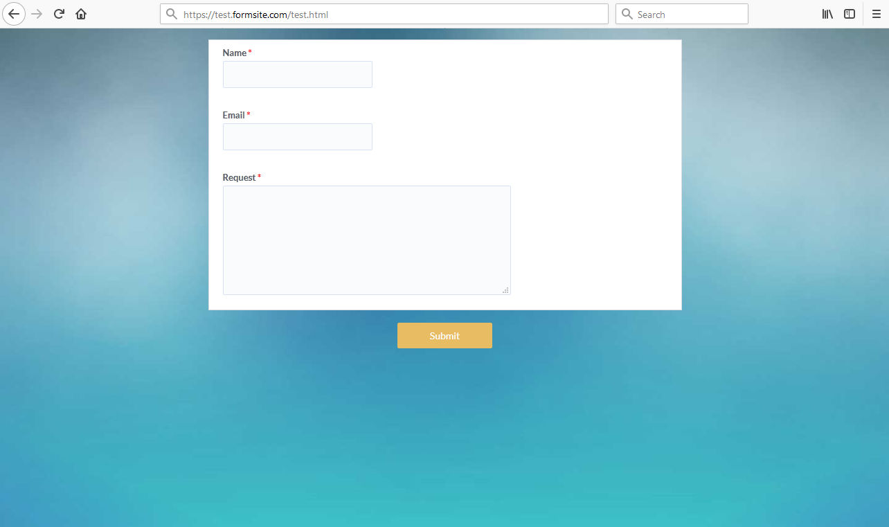 Formsite embedded form alignment