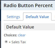 Formsite add tax radio button percent default value