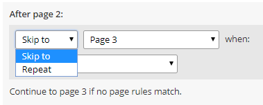 Formsite page rules repeat skip