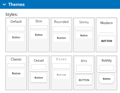 Formsite style settings themes