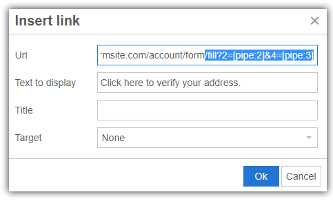Formsite email address verification email link