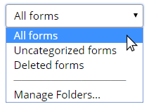 Formsite folders default
