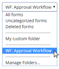 Formsite folders Workflow