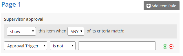 Formsite approval workflow hidden field rule