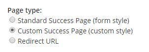 Formsite Success Page format settings