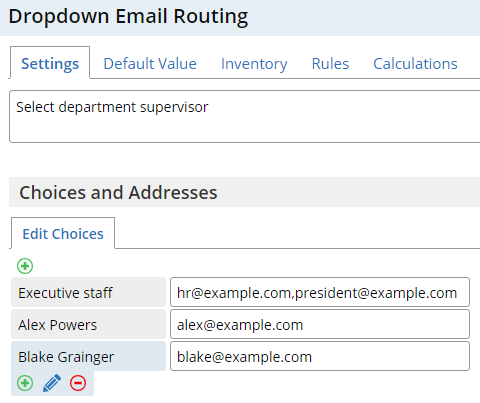 Formsite addressing email Notifications routing item