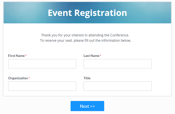 Formsite event forms