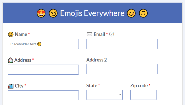 Formsite emojis template