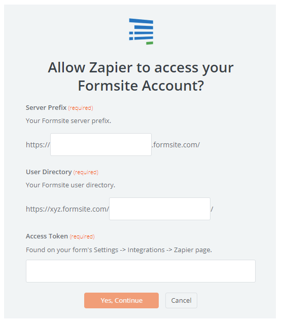 Formsite send email Notifications Zapier integration