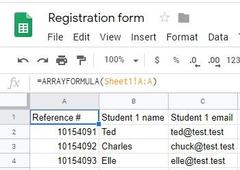 Formsite Google Sheets tips copy sheet