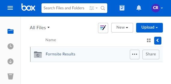 Formsite send results documents to Box folder