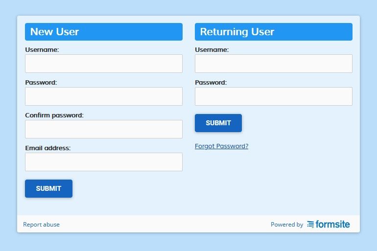 Formsite human resources form templates save and return