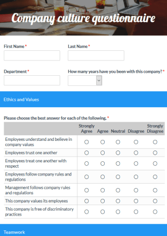 Evaluation Form Templates | Formsite