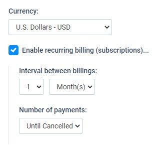 Formsite online store templates payment settings