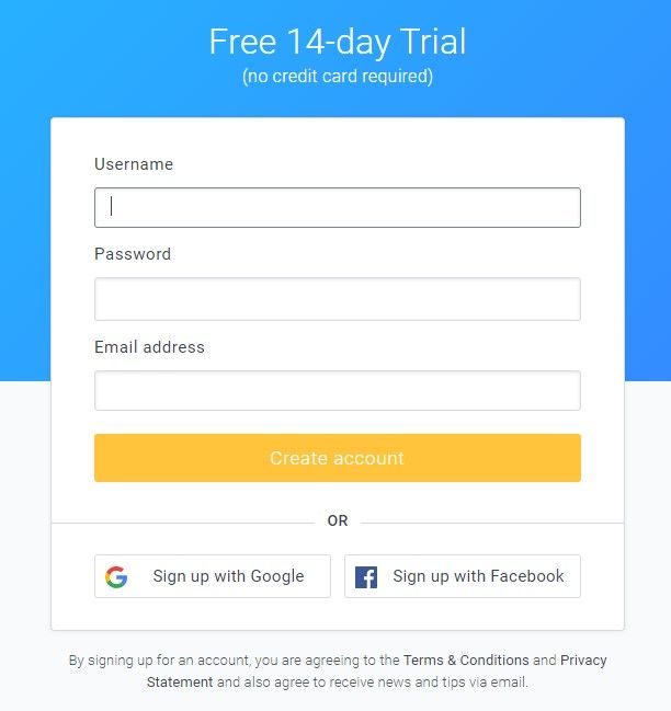 Formsite application form free trial
