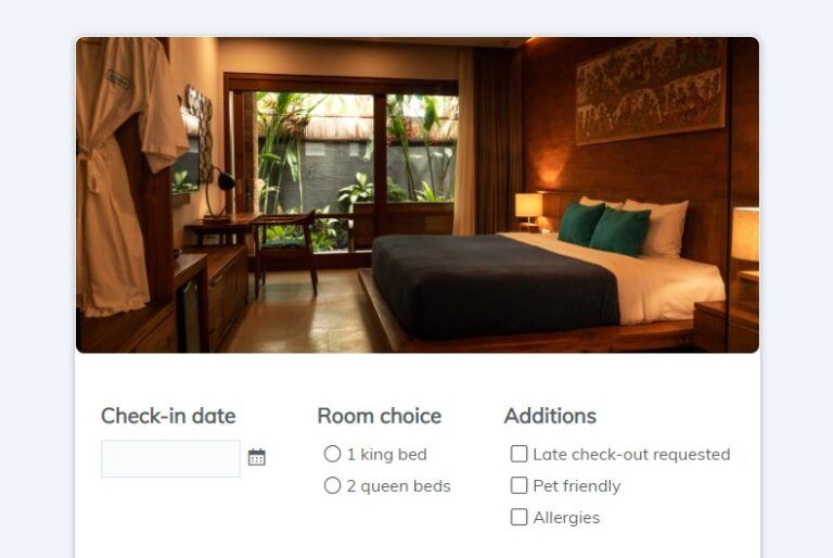 Hotel Reservation Forms And How To Build Them - Formsite