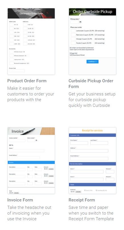 Formsite invoice forms templates