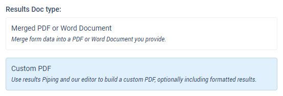 Formsite Custom PDF Results Doc