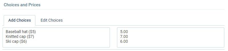 Formsite PayPal order form building