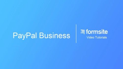 Formsite PayPal Business tutorial