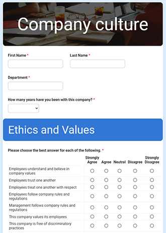 Evaluation Form Templates | Formsite