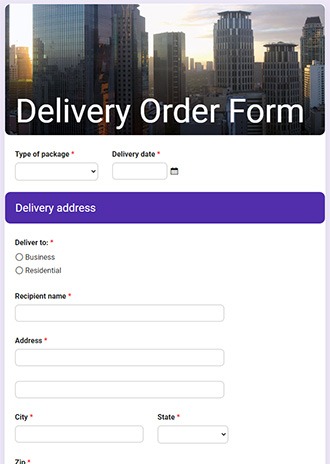 order online form